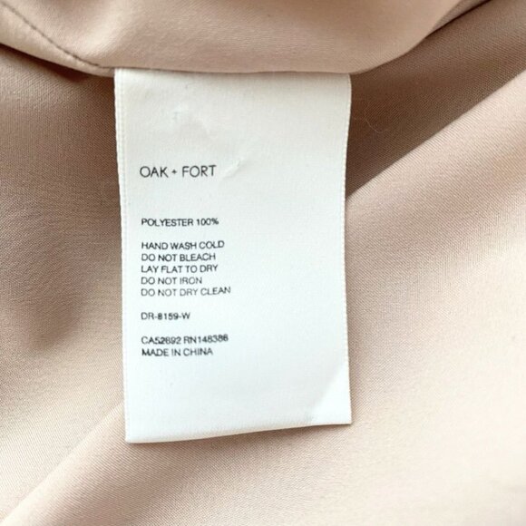 OAK + FORT BLACK CHIFFON TIERED PUFFY SHORT SLEEVE MAXI DRESS - S - Picture 8 of 8